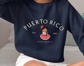 Sudadera de Puerto Rico, sudadera con capucha de Puerto Rico, recuerdo de Puerto Rico, regalo de Puerto Rico, camisa de Puerto Rico, suéter de Puerto Rico, Puerto Rico, Boricua