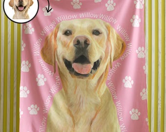 Custom Pet Blanket, personalized Dog or Cat Photo Blanket, Unique Pet Gift, Custom Dog Blanket, Custom Dog Blanket, Pet Blanket,Custom Throw