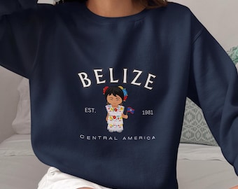 Sudadera de Belice, sudadera con capucha de Belice, recuerdo de Belice, regalo de Belice, camiseta de Belice, suéter de Belice, camiseta de Belice, regalo para beliceño, Belice