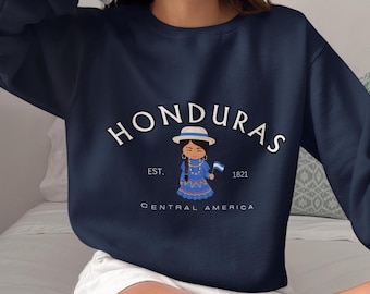 Sudadera de Honduras, sudadera con capucha de Honduras, souvenir de Honduras, regalo de Honduras, camiseta de Honduras, suéter de Honduras, camiseta de Honduras, Honduras