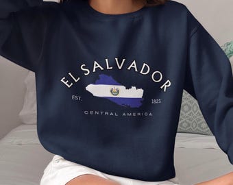 Sudadera de El Salvador, recuerdo de El Salvador, regalo de El Salvador, suéter de El Salvador, bandera de El Salvador, camiseta de El Salvador, El Salvador