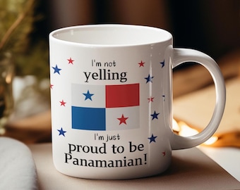 Taza de Panamá, taza de Panamá personalizada, taza de Panamá personalizada, taza de cerámica personalizada, recuerdo de Panamá, taza de cerámica de Pollera de Panamá, regalo de Panamá, taza de cerámica