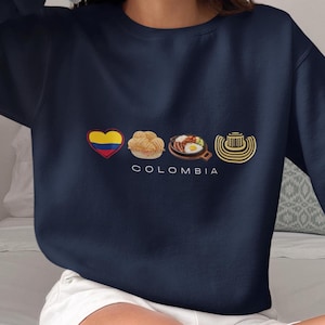 Colombia Sweatshirt, Colombia Hoodie, Colombia Gift, Colombia T-shirt, Colombia Souvenir, Colombia shirt, Colombia Pride, Arepa,  Colombia