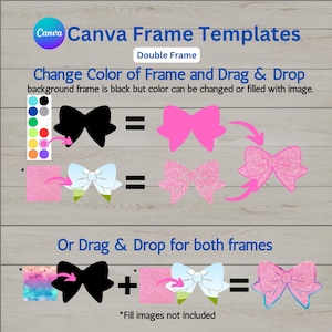 Canva Bow Template, Canva Editable Template, Editable Canva Bows ...