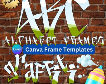 Canva Template, Canva Editable Template, Editable Canva Frame Letters, Party Template, Custom Design, Personalize Template, drag and drop