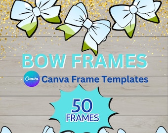 Canva Bow Template, Canva Editable Template, Editable Canva Bows Template, Your own Pattern, Personalize Bow Template, Easy drag and drop