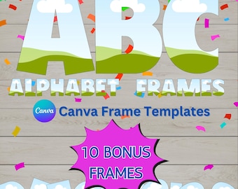 Canva Alphabets Template, Canva Numbers Template, Editable Canva Letters Template, Your own Pattern, Canva Alphabet Font, Easy drag and drop