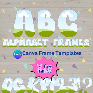 Canva Alphabets Template, Canva Numbers Template, Editable Canva Letters Template, Your own Pattern, Canva Alphabet Font, Easy drag and drop