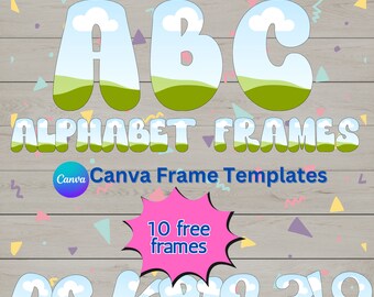 Canva Alphabets Template, Canva Numbers Template, Editable Canva Letters Template, Your own Pattern, Canva Alphabet Font, Easy drag and drop
