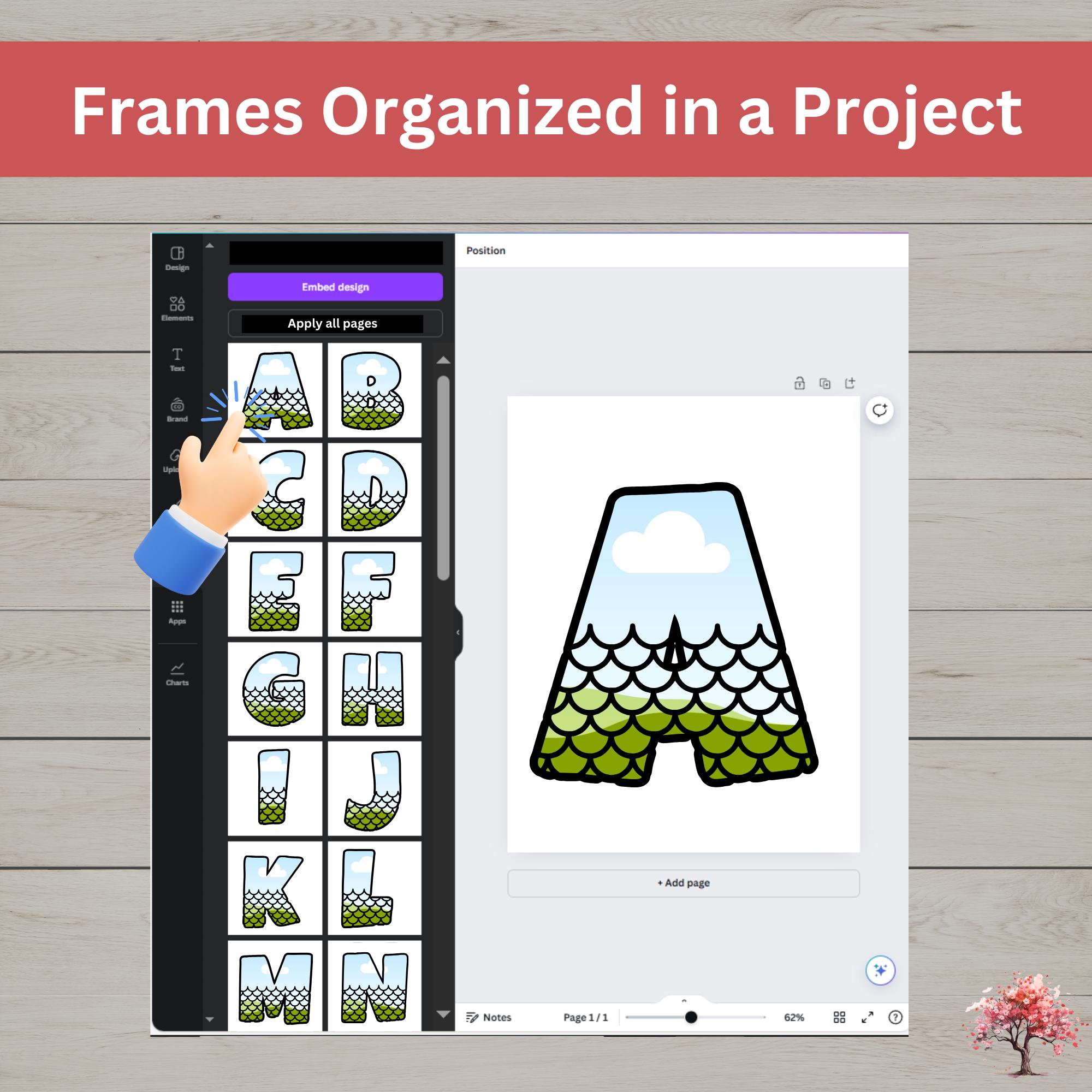 Canva Template Canva Editable Template Editable Canva Frame Letters