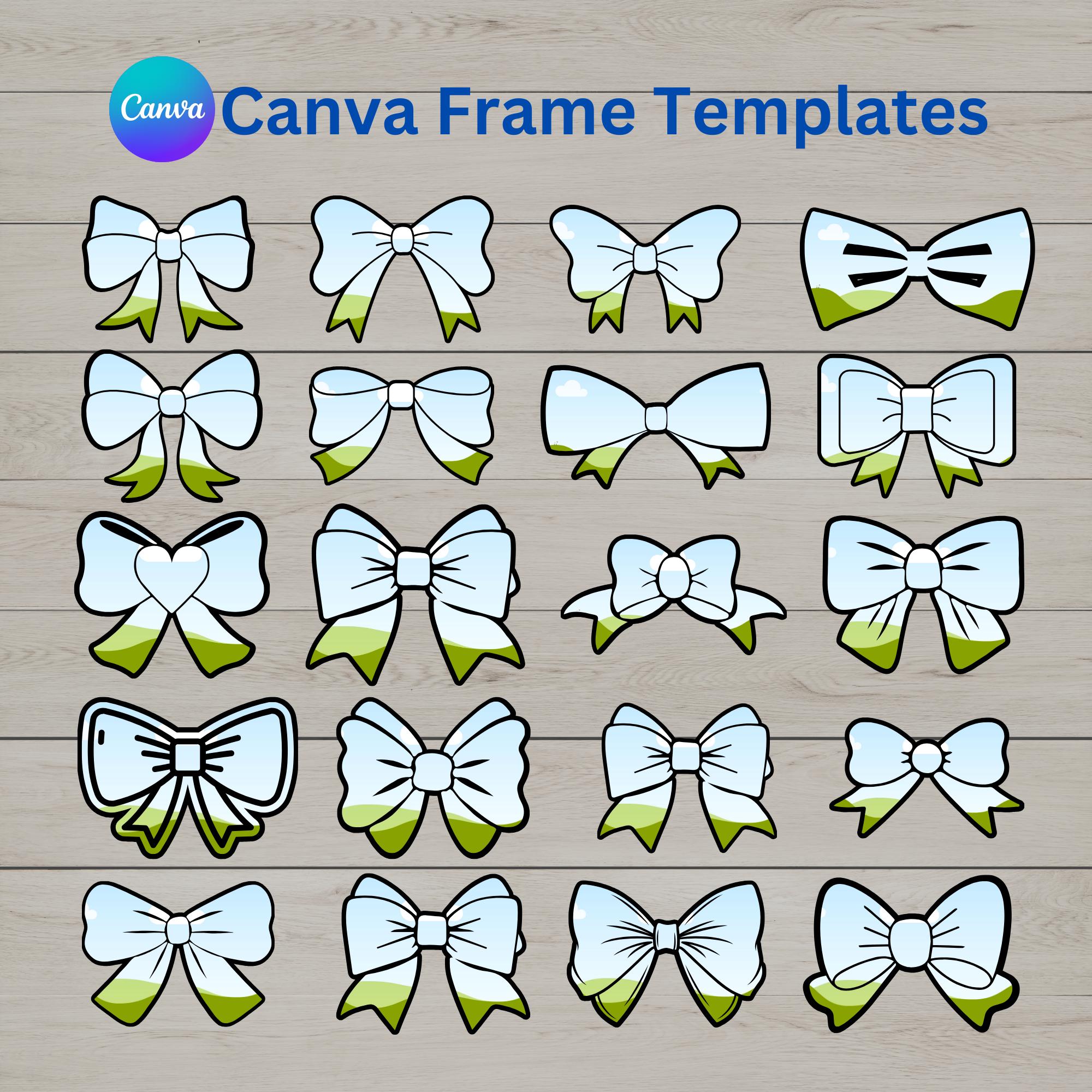 Canva Bow Template, Canva Editable Template, Editable Canva Bows ...