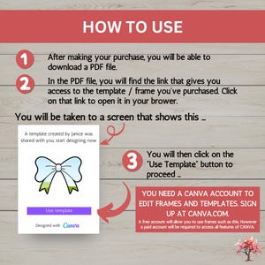 Canva Bow Template, Canva Editable Template, Editable Canva Bows ...