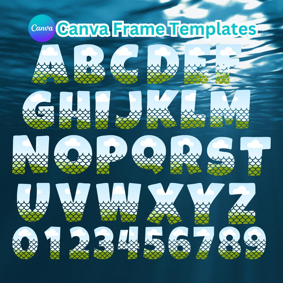 Canva Template Canva Editable Template Editable Canva Frame Letters