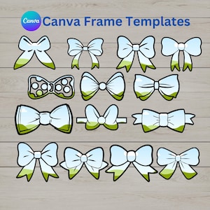 Canva Bow Template, Canva Editable Template, Editable Canva Bows ...