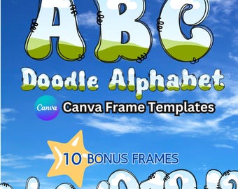 Canva Template, Canva Editable Template, Editable Canva Letters, Doodle Template, Doodle Letter, Personalize Template, Easy drag and drop