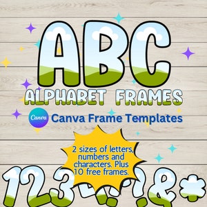 Canva Alphabets Template, Canva Numbers Template, Editable Canva Letters Template, Your own Pattern, Canva Alphabet Font, Easy drag and drop