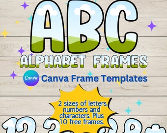 Canva Alphabets Template, Canva Numbers Template, Editable Canva Letters Template, Your own Pattern, Canva Alphabet Font, Easy drag and drop