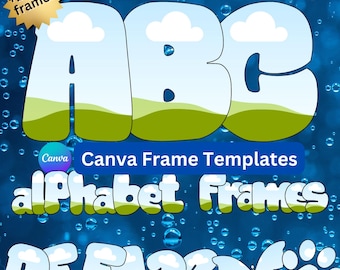 Canva Template, Canva Editable Template, Editable Canva Frame Letters, Party Template, Custom Design, Personalize Template, drag and drop