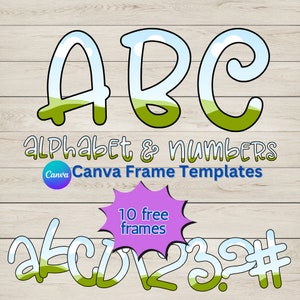 Canva Alphabets Template, Canva Numbers Template, Editable Canva Letters Template, Your own Pattern, Canva Alphabet Font, Easy drag and drop