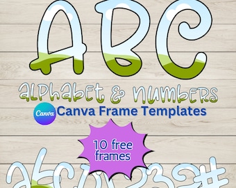 Canva Alphabets Template, Canva Numbers Template, Editable Canva Letters Template, Your own Pattern, Canva Alphabet Font, Easy drag and drop