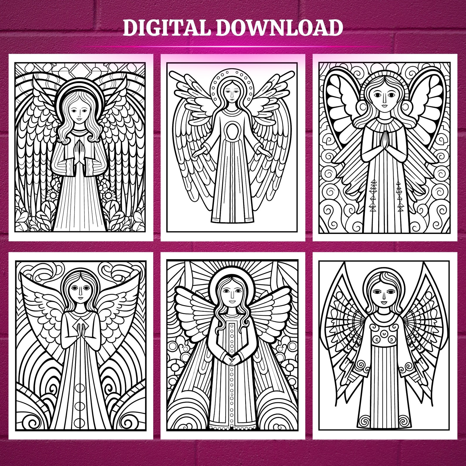 Angels Printable Coloring Pages Guardian Angel Coloring Page Sunday ...