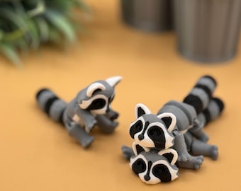 3D printed raccoon fidget, sensory toys, trash can storage container, cute 3D print toy, Gift for raccoon lovers or birthday party