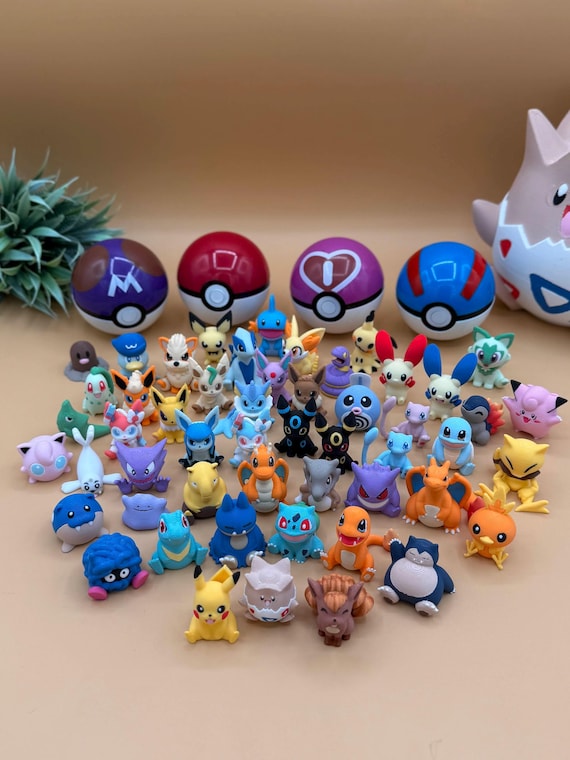 3D Printed Pokémon Fan Art Toys Build Your Own Bundle, Pokémon Inspired Cake Topper, Gift for Birthday, Party, Party Favor, or Pokémon Fans