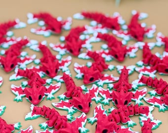 Watermelon Wyvern Dragon Fidget Toy: 3D Printed Articulating Sensory Aid