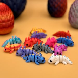 Adorable 3D printed dragons are perfect for fantasy lovers, DnD, dragon lovers, and other gifts.