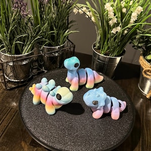 Rainbow 3D printed dinosaur toy gift ideas