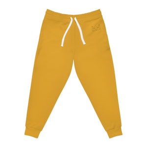Graphic Printed Unisex Joggers, Gold