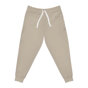 Graphic Printed Unisex Joggers, Sand