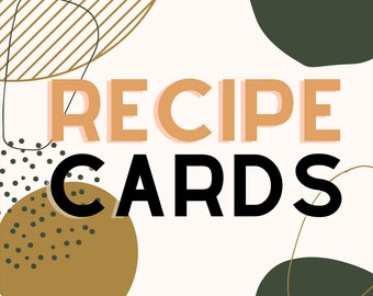 Recipe Cards Digital Download