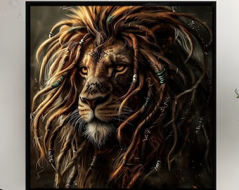 Lion Poster - Lion Wall Art - Lion Wall Decor - Lion Art - Lion Print - Gift For Him - Gift For Her