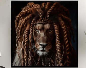 Lion Poster - Lion Wall Art - Lion Wall Decor - Lion Art - Lion Print - Gift For Him - Gift For Her