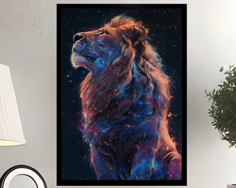 Lion Poster - Lion Wall Art - Lion Wall Decor - Lion Art - Lion Print - Gift For Him - Gift For Her