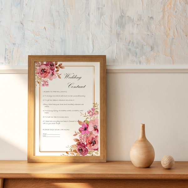 Wedding Art Contract Etsy UK