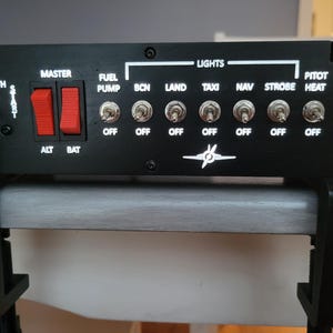 Backlit Cessna Style Switch Panel For Velocity One
