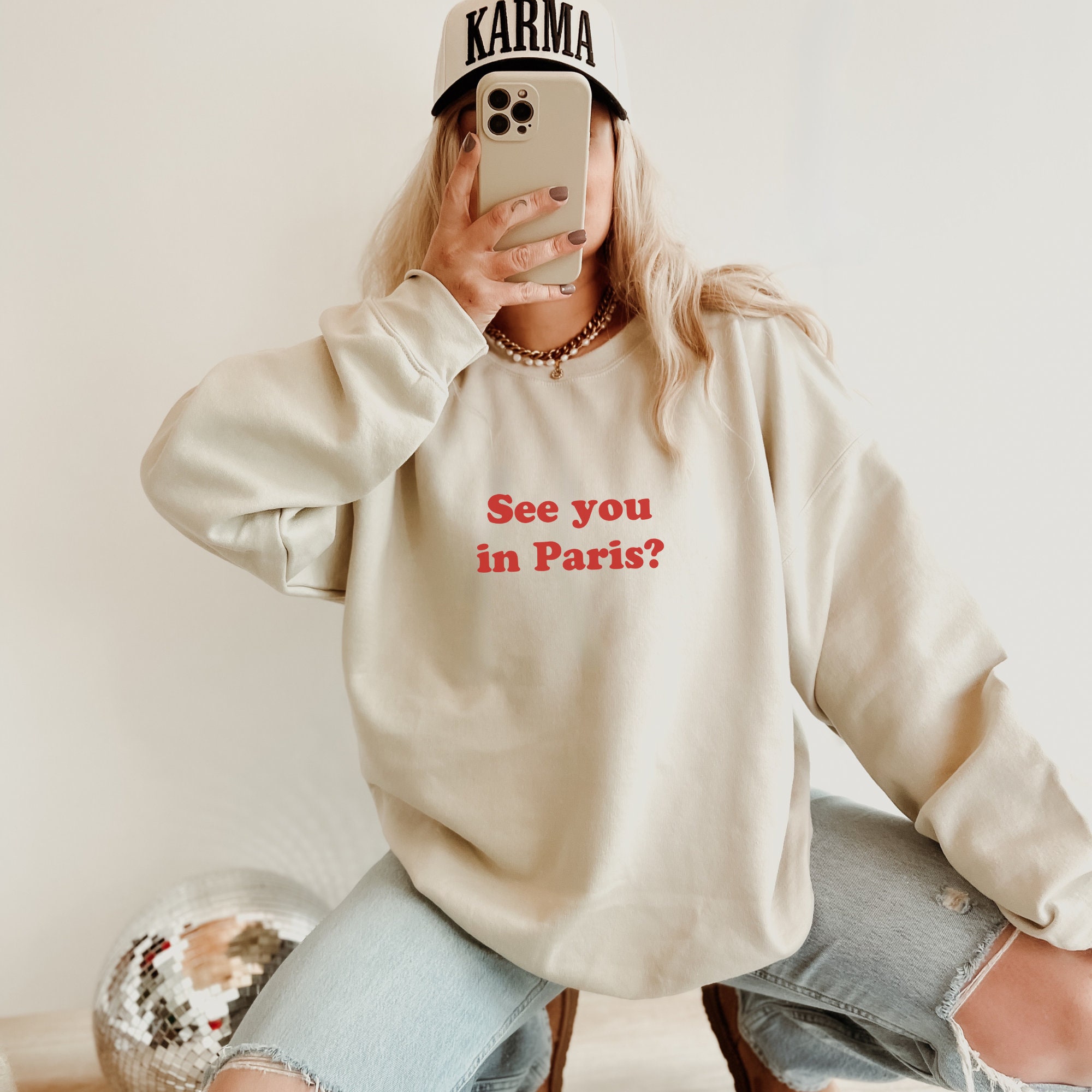 【THE MUSEUM VISITOR】21 In Paris Printed Sweatshirts THE MUSEUM VISITOR