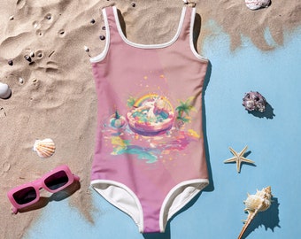 Pool Party Vibes! / All-Over Print Kids Swimsuit