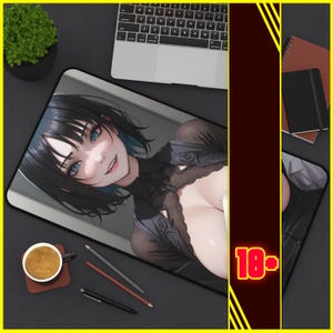 Lustrous Charm Desk Pad | Anime Waifu Mousepad | Desk Mat