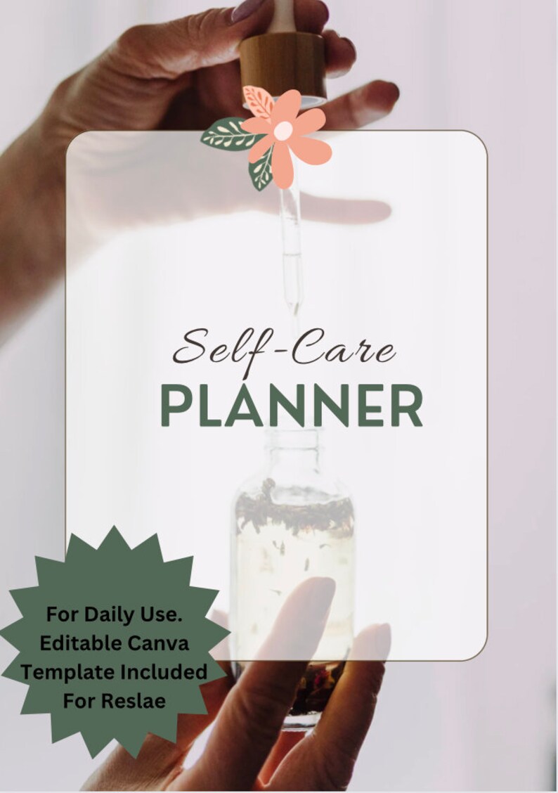 PLR Self Care Planner – Printable Canva Template (editable) - Etsy