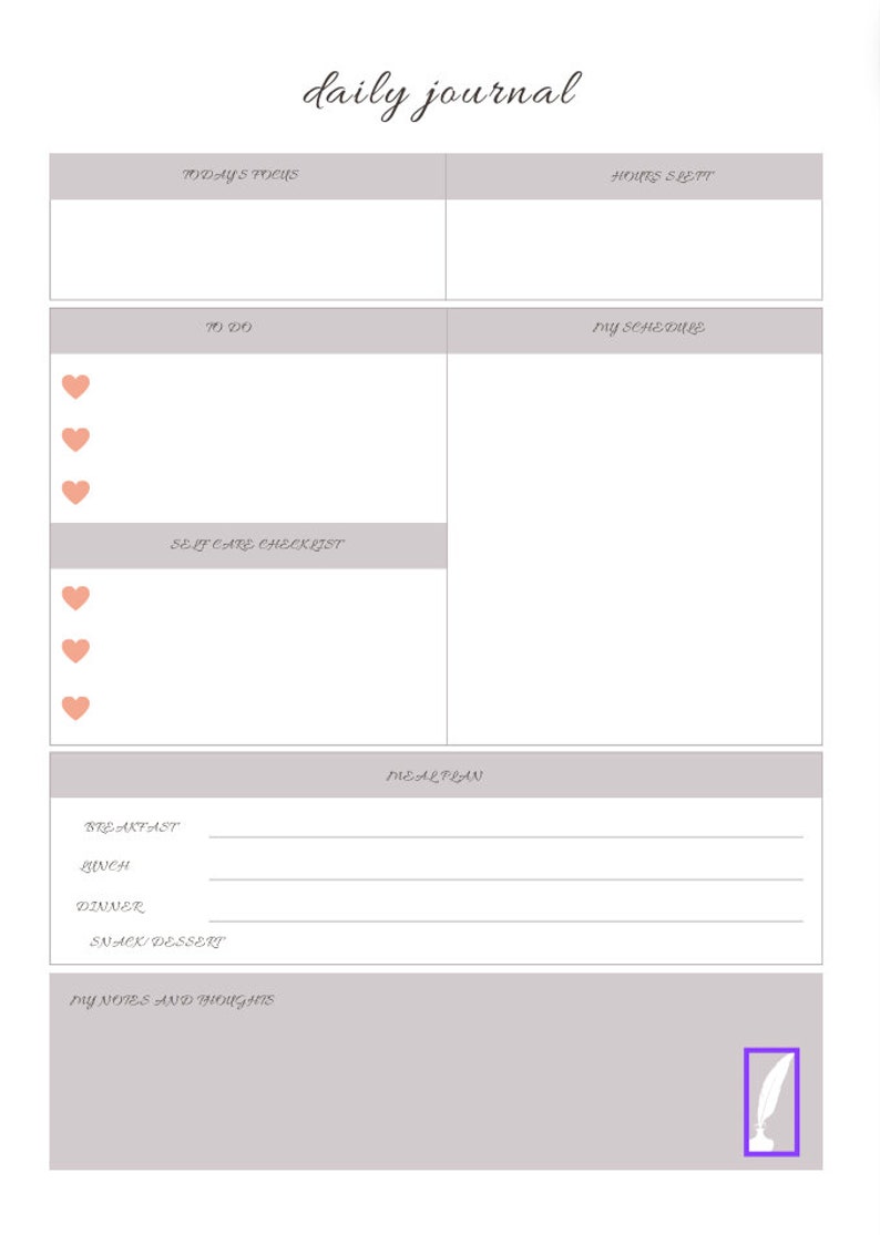 PLR Self Care Planner – Printable Canva Template (editable) - Etsy