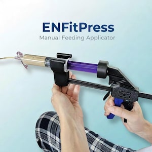 G-Tube Station™ ENfitPress  Syringe Feeder | 35ml & 60ml Syringe Assist Tool | Manual Feeding Applicator | Enteral Nutrition Support