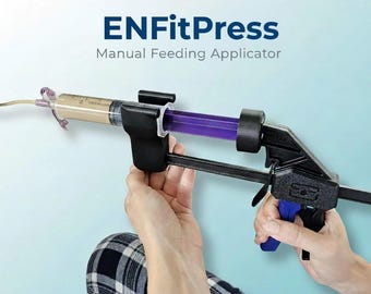 G-Tube Station™ ENfitPress  Syringe Feeder | 35ml & 60ml Syringe Assist Tool | Manual Feeding Applicator | Enteral Nutrition Support