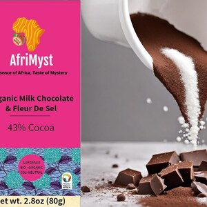 3 barer | Salt mjölkchoklad med 43 % ekologisk Ghana-kakao och fleur de sel | Rättvisemärkt | CO2-neutral | Enkelt ursprung