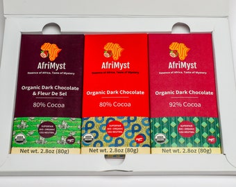 AfriMyst Darkly Delightful Vegan Organic Chocolate 3-in-1 Gift Box | Easter