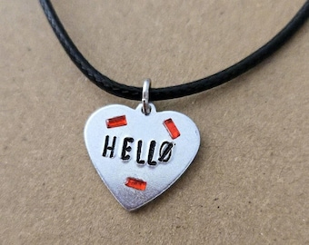Twenty One Pilots Hand Stamped Mini Charm Necklace-Josh Dun