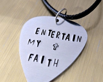 Twenty One Pilots Vessel BREACH Festhalten an Ihnen Stadtmauern Handgestempelte Plektrum-Halskette: Unterhalten Sie meinen Glauben