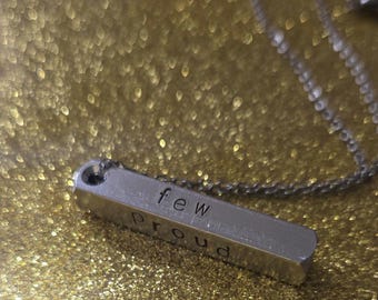Twenty One Pilots FPE Few Proud Emotional Hand Stamped Aluminum Necklace